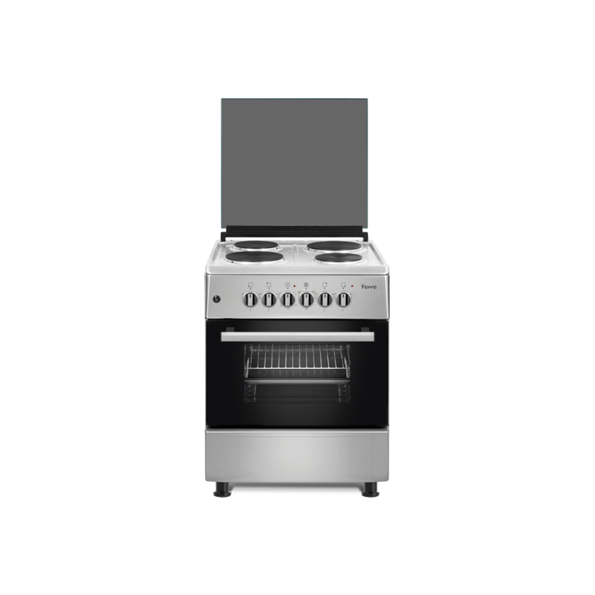 FERRE 60CM 4 ELECTRIC BURNER ELECTRIC OVEN - INOX SILVER