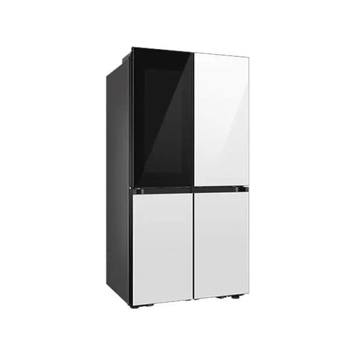 Samsung Bespoke 704L French Door Refrigerator With Customisable Design - White - SeeThru Door