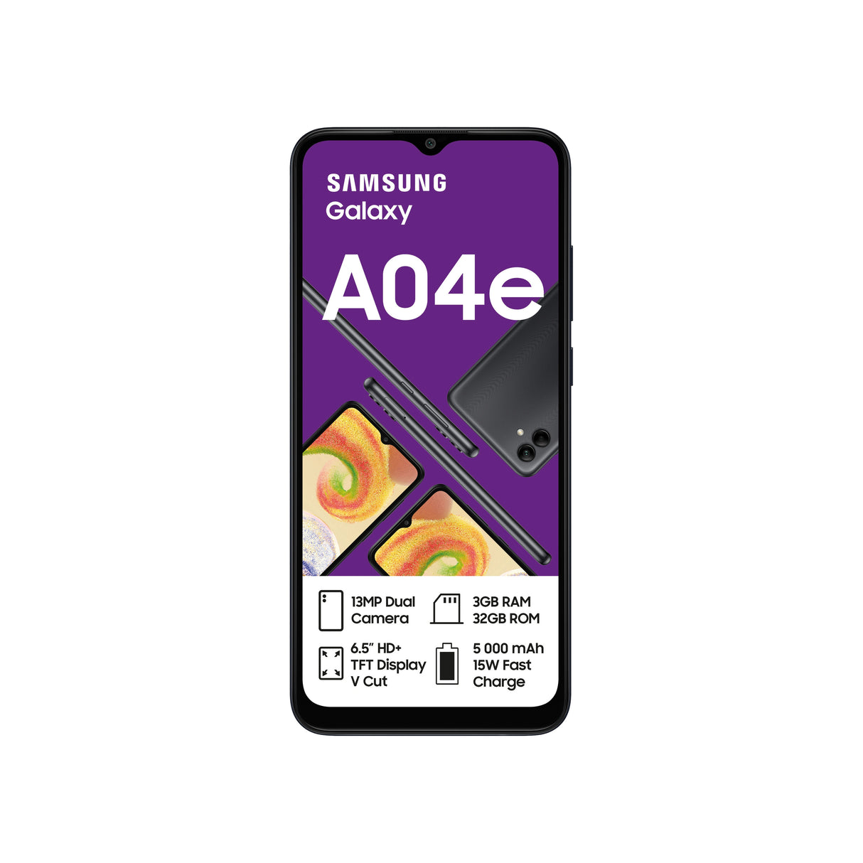 SAMSUNG GALAXY A04E 32GB DUAL SIM - BLACK