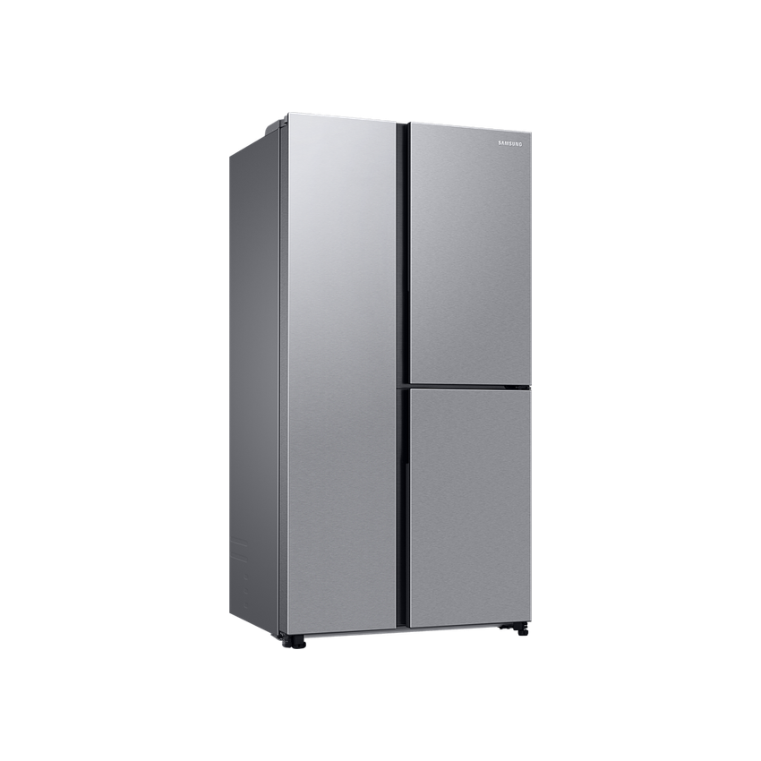 SAMSUNG 595L NETT FOOD SHOWCASE SIDE BY SIDE FRIDGE WITH BEVERAGE CENTRE™ - CLEAN STEEL FINISH