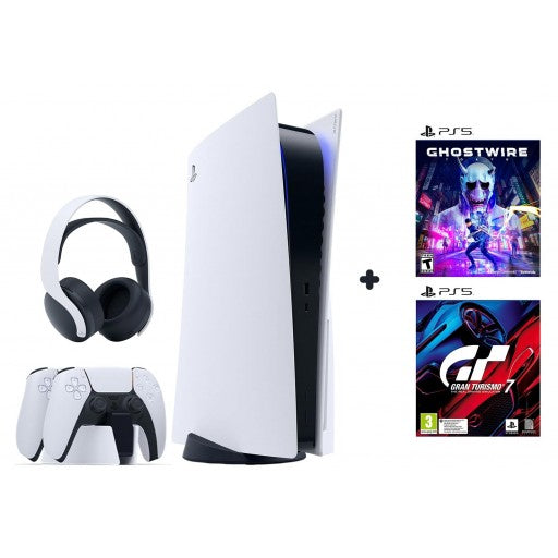 PLAYSTATION 5 BUNDLE + 2 GAMES + 3 ACCESSORIES (PS5 DISK EDITION)