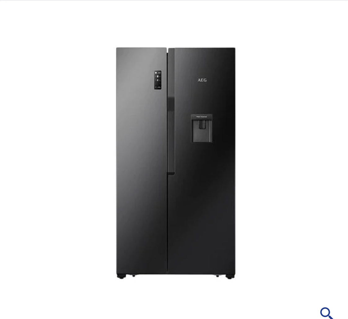 AEG 566Lt Matte Black Side by Side Refrigerator - RXB57011NG