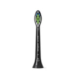 PHILIPS SONICARE W2 OPTIMAL WHITE INTERCHANGEABLE SONIC BRUSH HEADS - BLACK