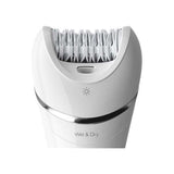 Philips Wet & Dry Epilator Series 8000 with 3 Accessories - White