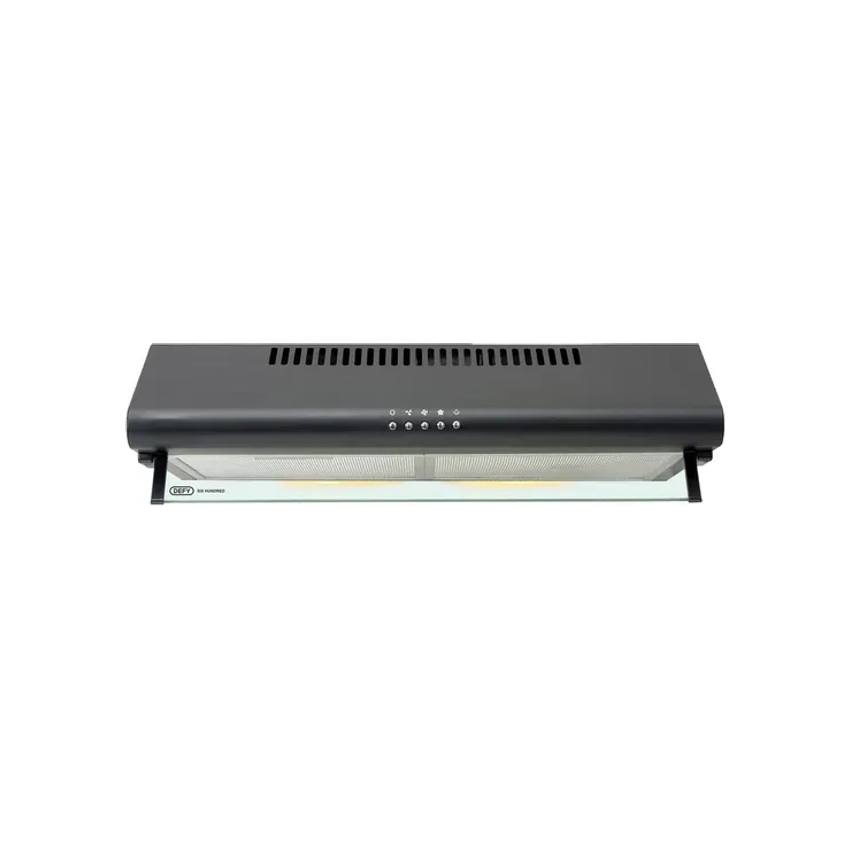 DEFY 60CM GEMINI COOKER HOOD - BLACK