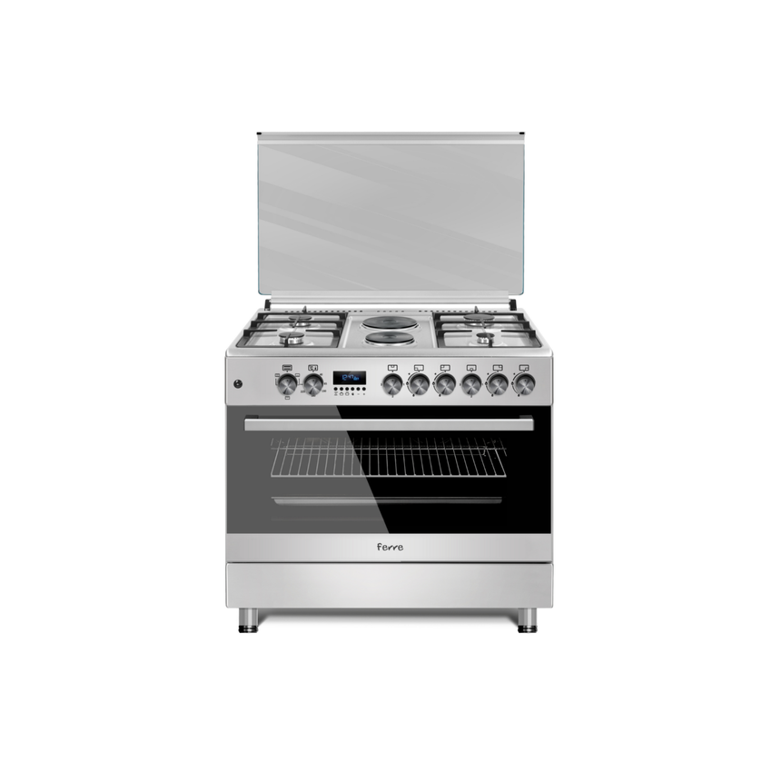 FERRE 4 GAS 2 ELECTRIC BURNER ELECTRIC OVEN - STAINLESS STEEL