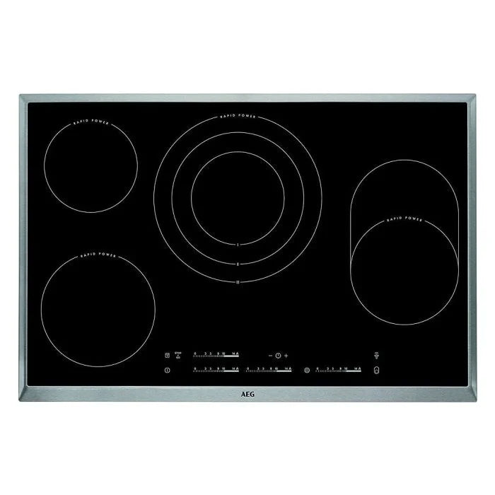 AEG 80Cm 5000 Series Built-In Ceramic Hob With 4 Cooking Zones - HK854870XB