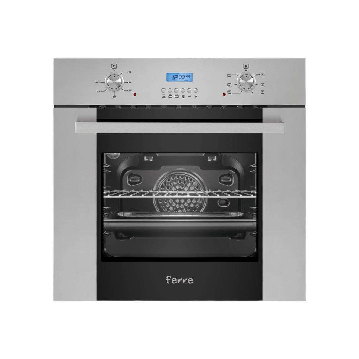 FERRE 60CM 6 FUNCTION ELECTRIC UNDER COUNTER OR EYE LEVEL OVEN - STAINLESS STEEL