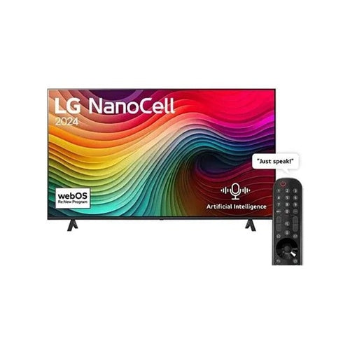 65"LG NanoCell NANO80 4K Smart TV AI Magic remote HDR10 webOS24 2024