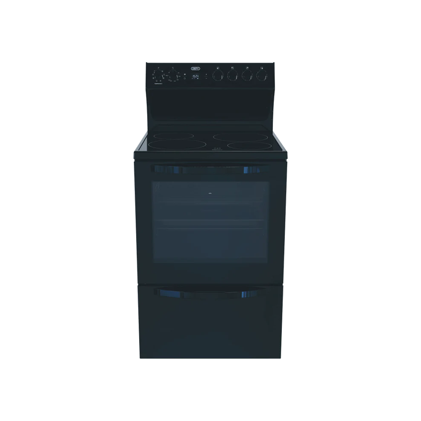 DEFY THERMOFAN+ KITCHENAIRE 600 VITROCERAMIC ELECTRIC STOVE - BLACK