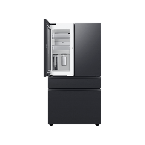 SAMSUNG BESPOKE 630L NET FRENCH DOOR REFRIGERATOR WITH CHANGEABLE PANELS - MATT BLACK STAINLESS STEEL