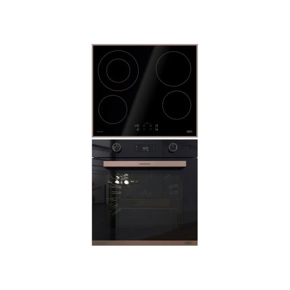 DEFY ROSE GOLD OVEN & HOB SET - DCB115