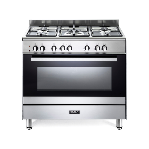 ELBA ESSENTIAL 90CM 4 GAS 2 ELECTRIC GAS COOKER - SS