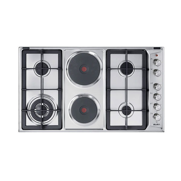 ELBA CLASSIC 90CM 4 BUNER GAS HOB WITH 2 VITRO CER