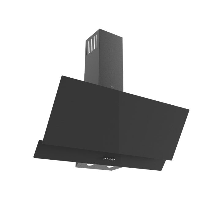 FERRE 90CM ANGLED BLACK GLASS COOKER HOOD D002