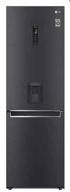 LG 373L BOTTOM FREEZER TOP FRIDGE - MATTE BLACK-Code : GC-F459NQDM.AMCQESA