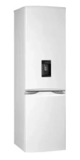 KELVINATOR 270L COMBI FRIDGE BOTTOM FREEZER + MANUAL WATER DISPENSER - WHITE-KI360BFWDE