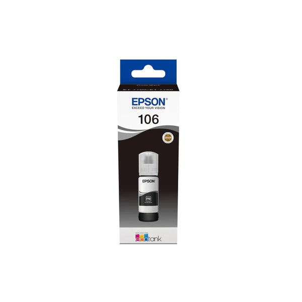 Epson 106 Ink Bottle Photo Black EcoTank Original 70ml Single-pack C13T00R140