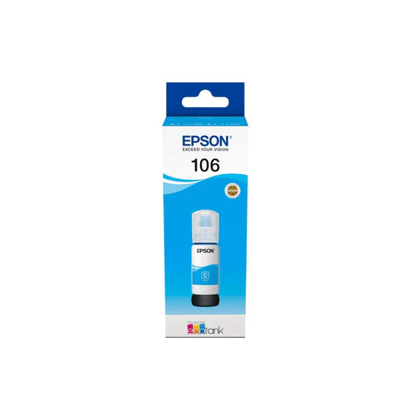 Epson 106 Ink Bottle Cyan EcoTank Original 70ml Single-pack C13T00R240