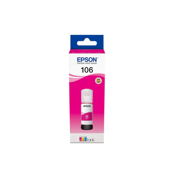 Epson 106 Ink Bottle Magenta EcoTank Original 70ml Single-pack C13T00R340