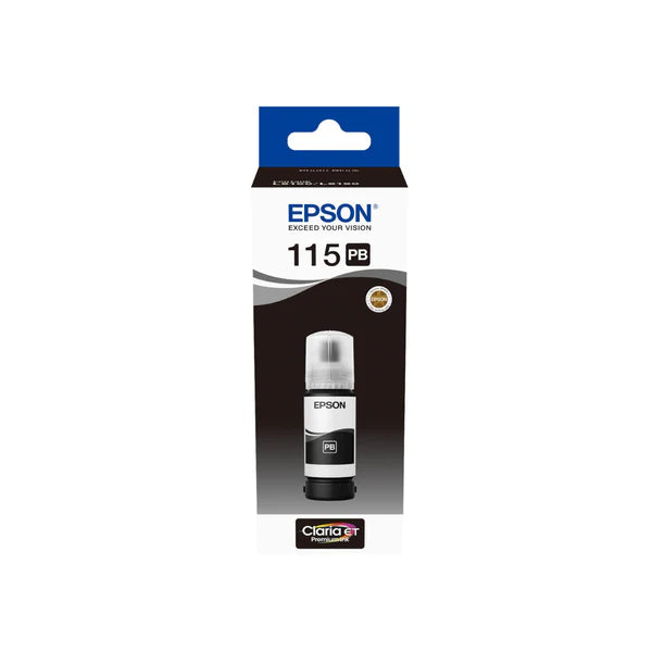 Epson 115 Ink Bottle Photo Black EcoTank Original 70ml Single-pack C13T07D14A