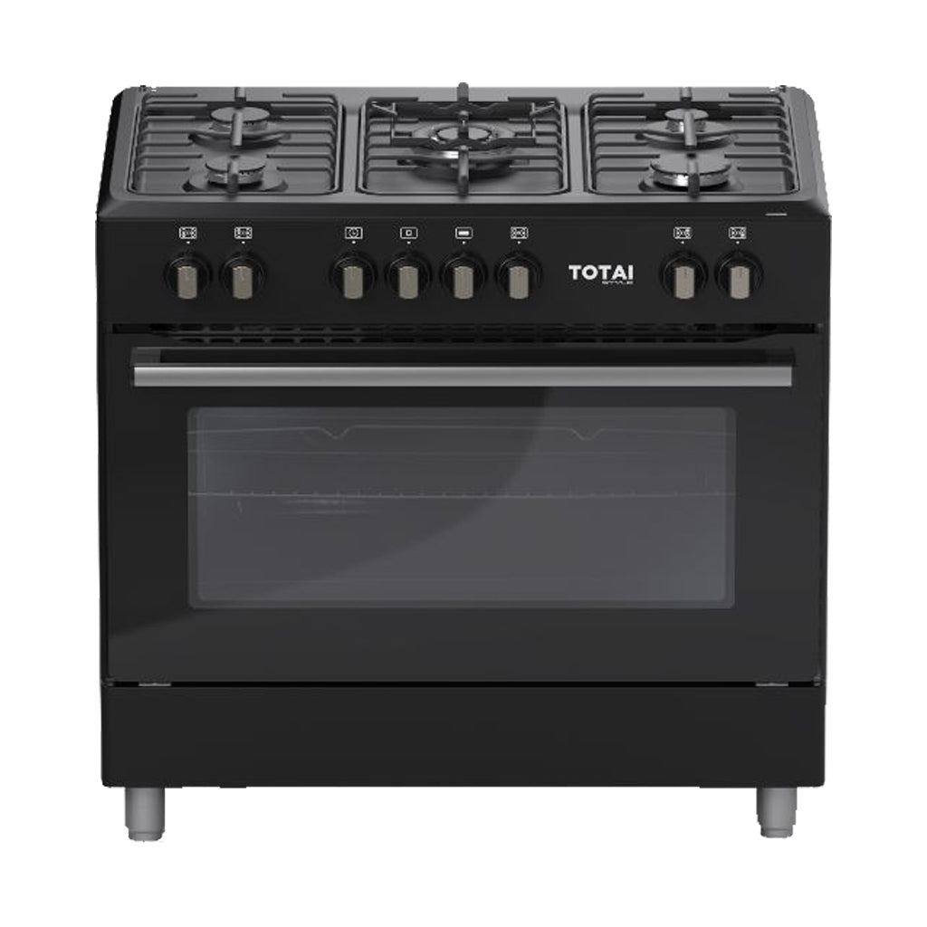 TOTAI TS 90CM 5BNR  GAS STOVE ELECTRIC OVEN BLK