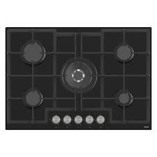 Ferre 75cm 5 Gas Burner Black Glass Top Hob