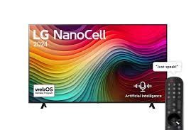 75 Inch LG NanoCell AI NANO80 4K Smart TV AI Magic remote HDR10 webOS24 - 75NANO80T6A (2024)