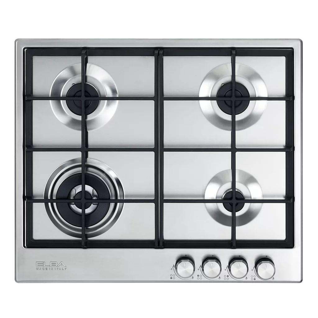 ELBA ELIO 60CM 4 BURNER GAS HOB WITH FRONT CONTROL