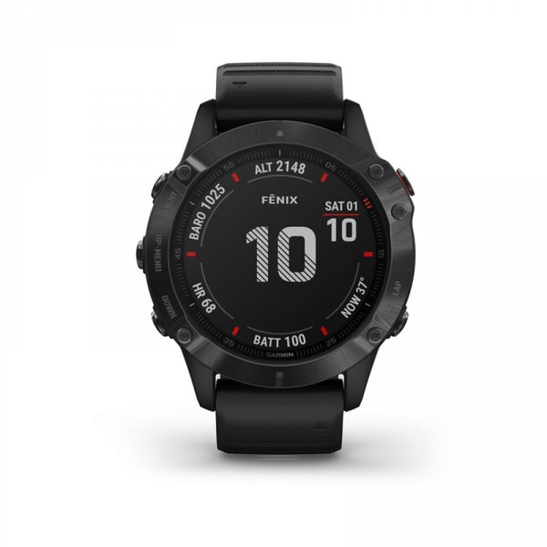 GARMIN FENIX 6S - PRO AND SAPPHIRE EDITIONS PRO - BLACK WITH BLACK BAND