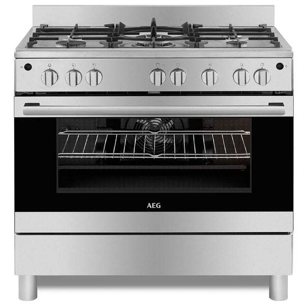 AEG 90CM 5 BURNERS FULL GAS STOVE WITH 116L OVEN 10369GN-MN