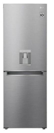 LG 301L Nett Bottom Mount Combi Fridge with Water Dispenser - Platinum Silver
