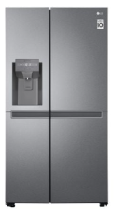 LG 610L Nett Side by Side fridge with Water & ice Dispenser - Platinum Silver 3