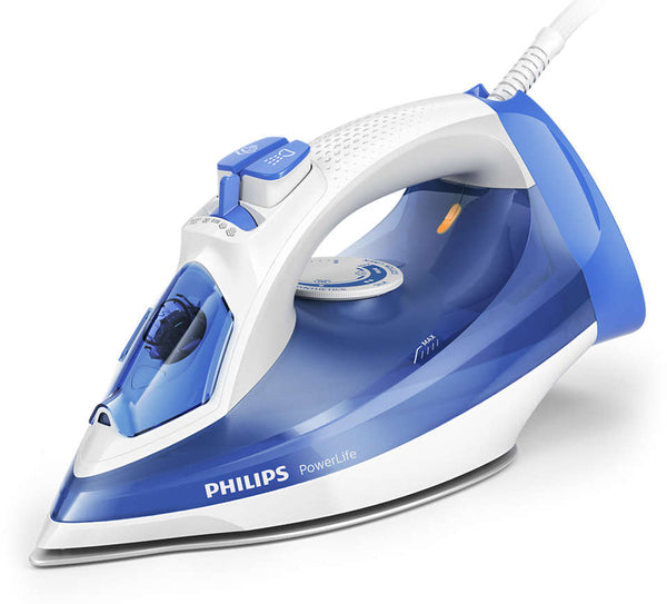 PHILIPS POWERLIFE STEAM IRON - BLUE/WHITE