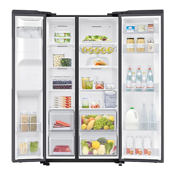 SAMSUNG 617L SIDE BY SIDE FRIDGE GENTLE BLACK