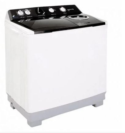 Kelvinator 14.5Kg Twin Tub Washing Machine - White - Black Lid KL150TTB