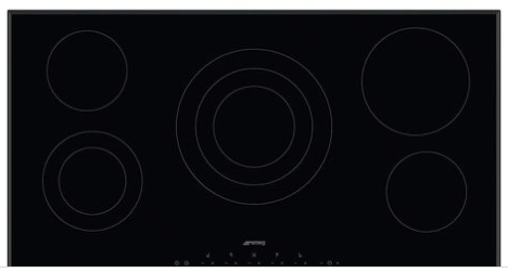 Smeg 90cm Black Glass with Angled Edge Ceramic Hob