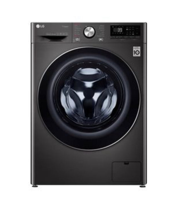 LG 12kg Black Stainless Steel Front Loader Washing Machine - F4V9BWP2E