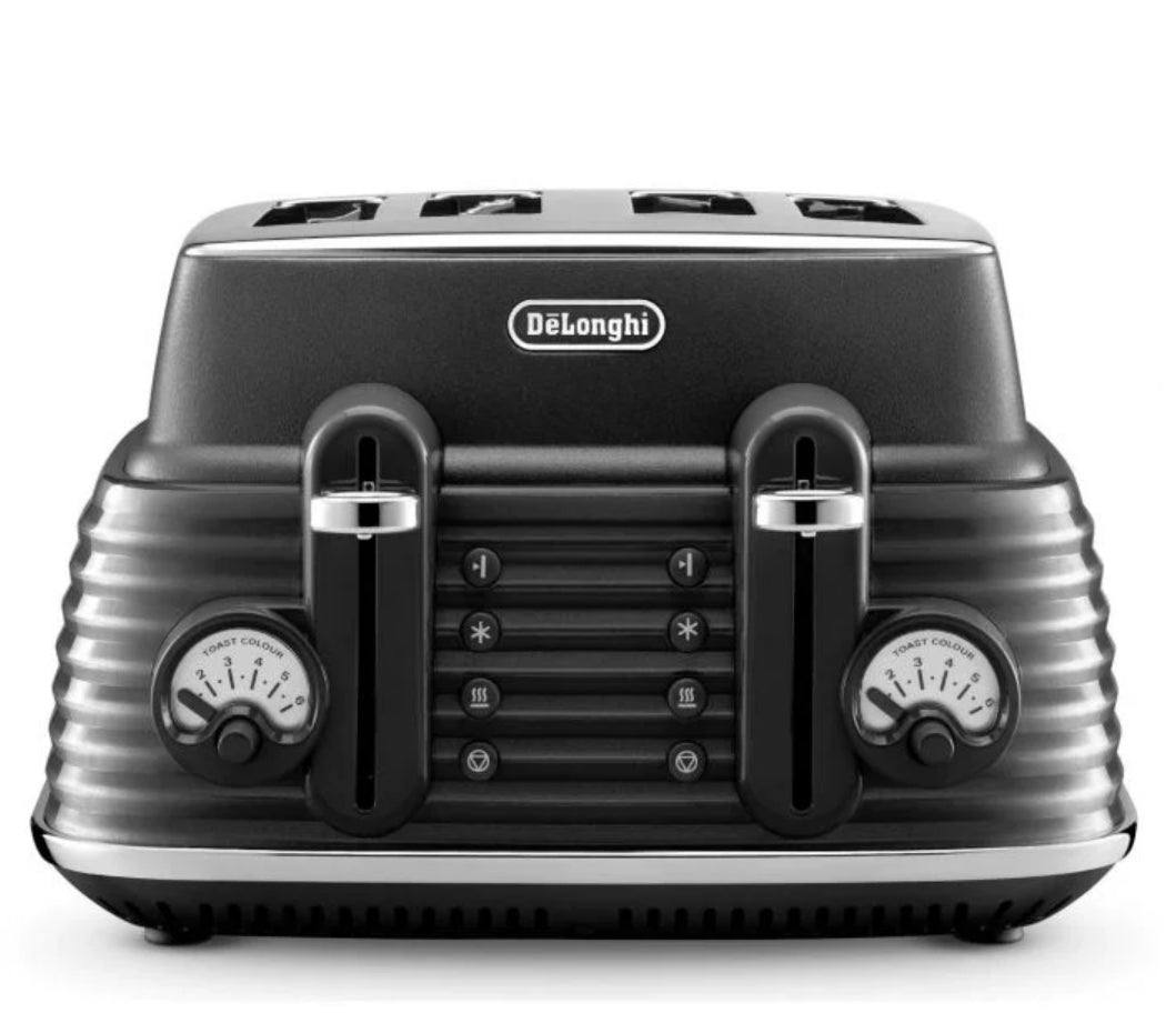 Delonghi Scultura Black Toaster - CTZS4003.BK