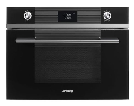 Smeg Black Glass Linea Microwave Oven